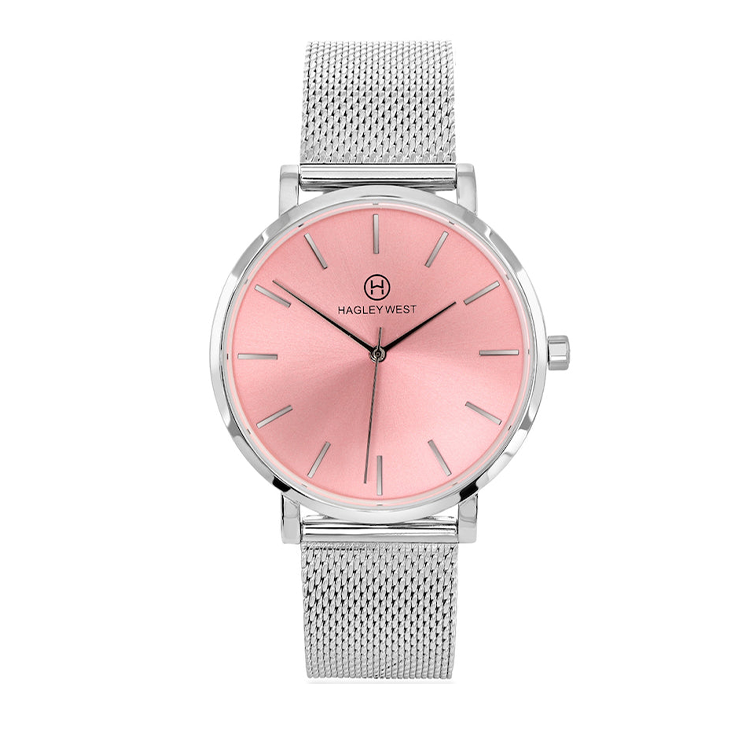 Inspiration Nurcan | Pink & Silver Watch | Women's Watches | Hagley West
