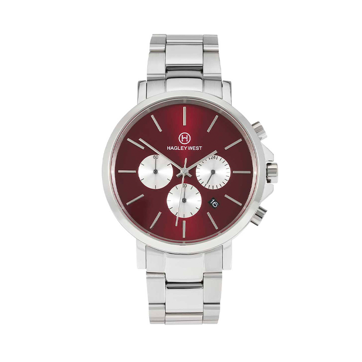 Chrono Collection | Red & Silver Watch | Men's Watches