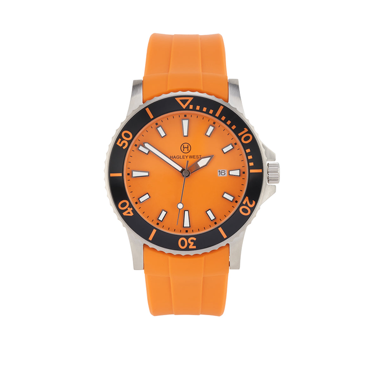 Diver Dubai | Orange Watch | Men's Watches | Hagley West