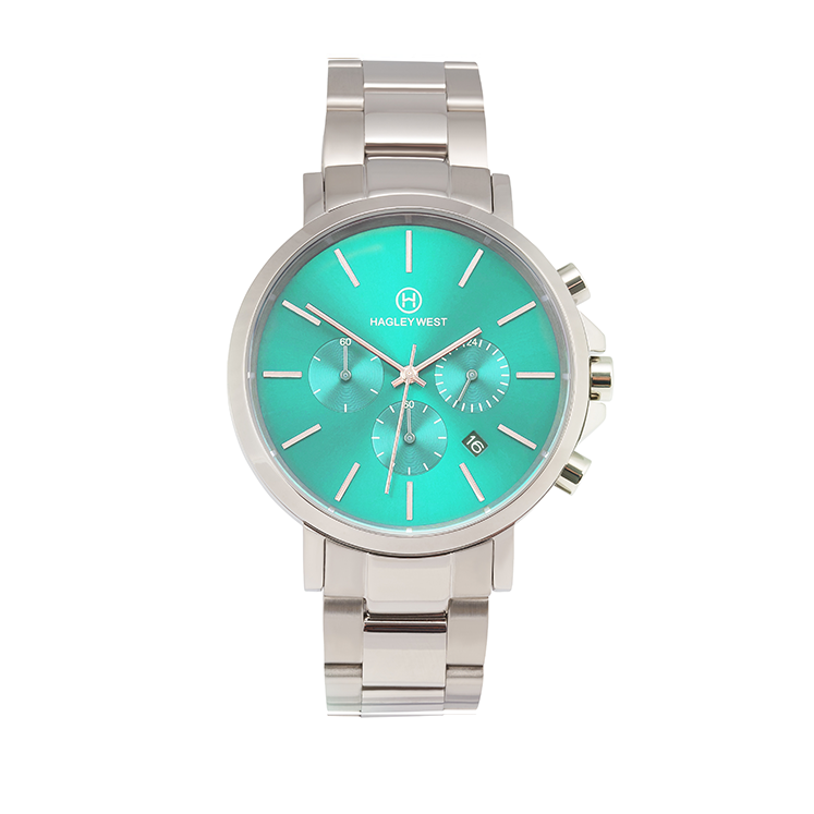 Chrono - HWW115 | Aquamarine/Silver Link