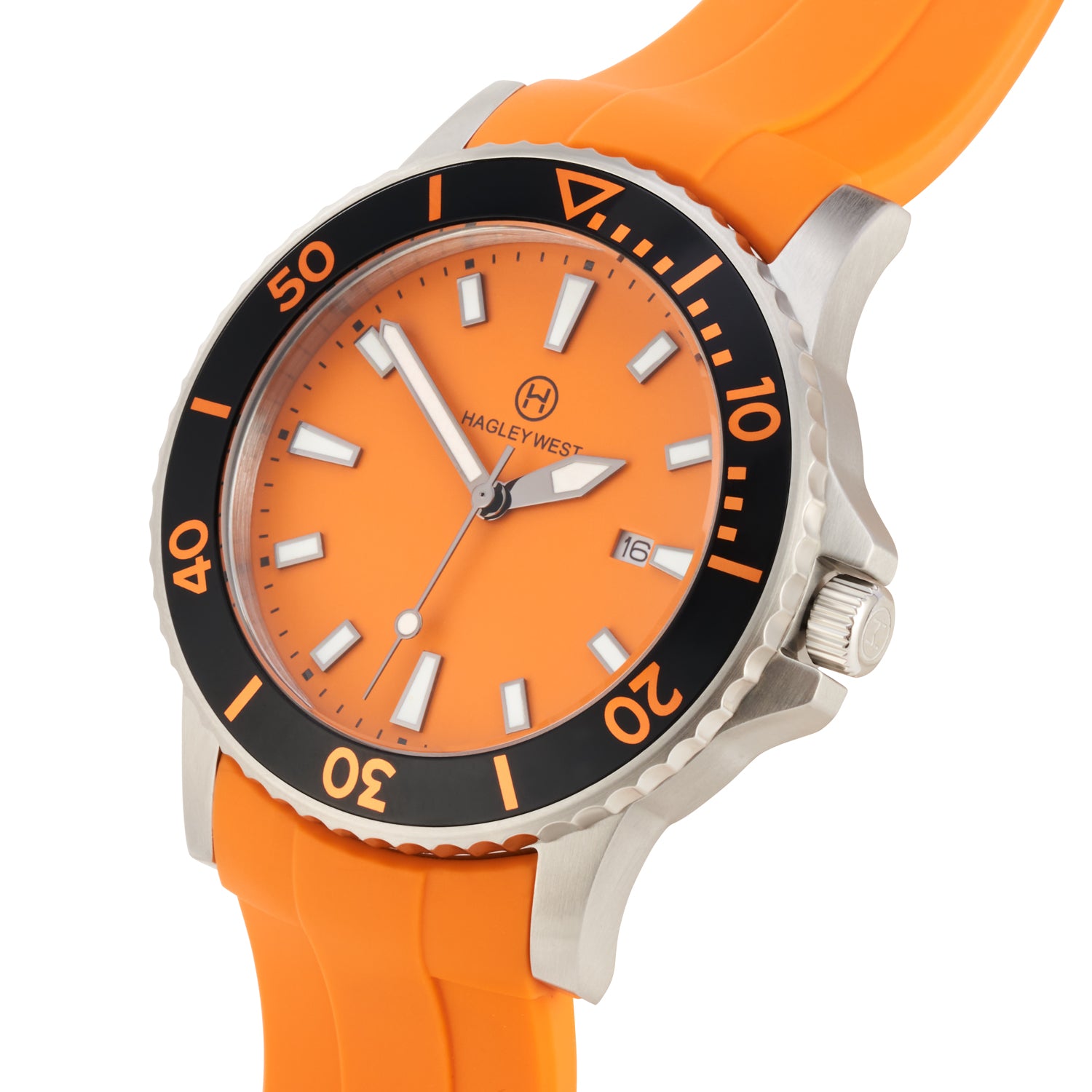 Diver Dubai | Orange Watch | Men's Watches | Hagley West
