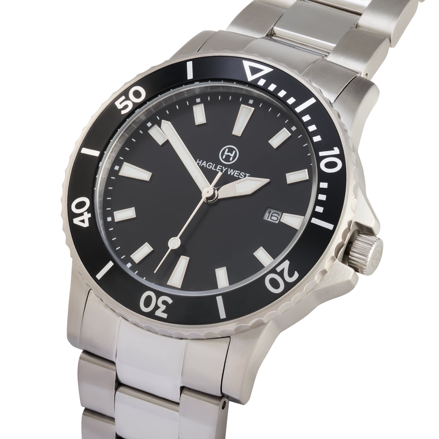 Diver S'Algar | Black & Silver Watch | Men's Watches | Hagley West