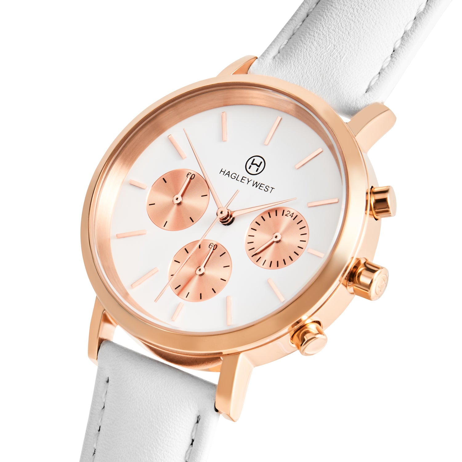 Reina Binibeca | White & Rose Gold Watch | Women's Watches | Hagley West