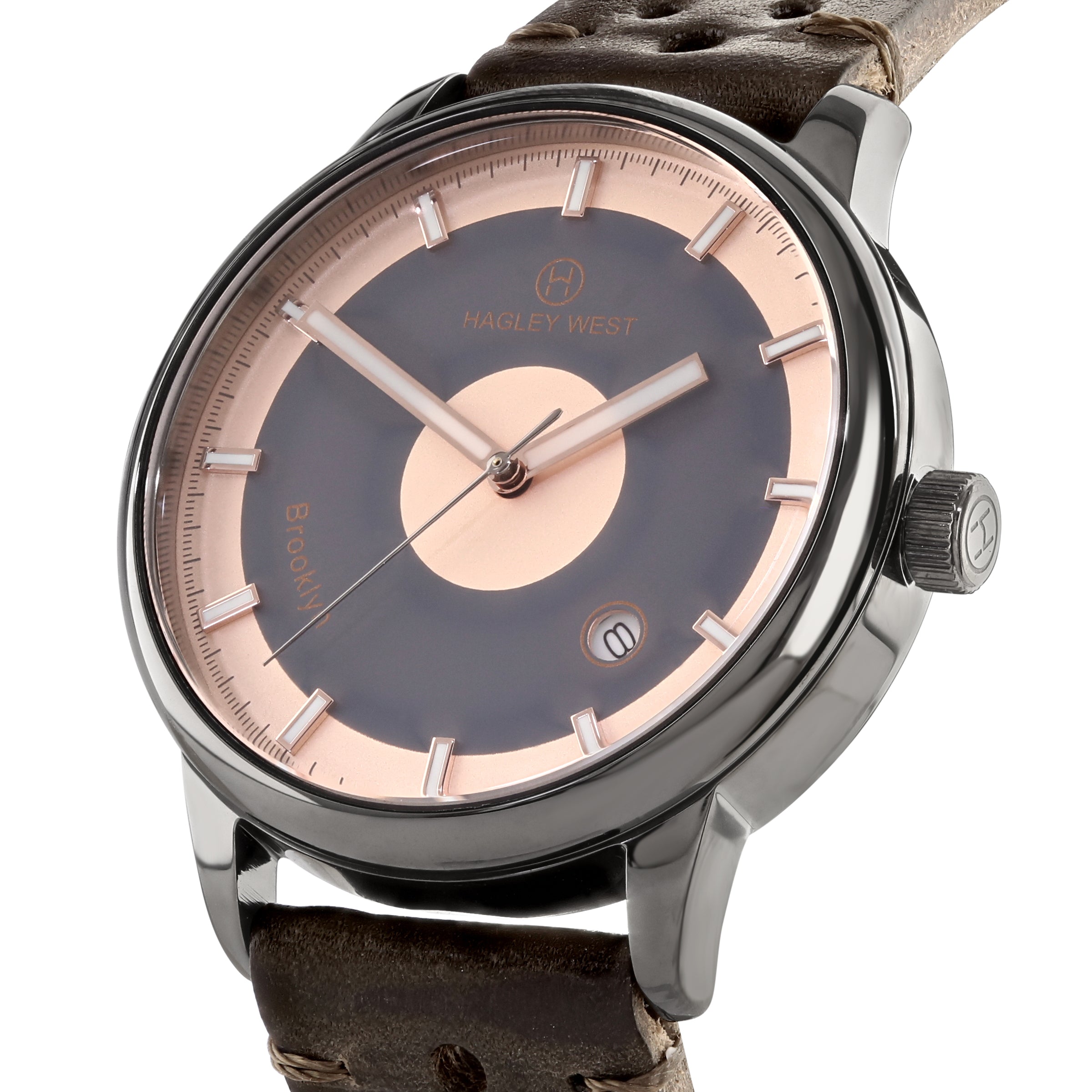 Brooklyn Downtown | Gunmetal & Rose Gold Watch | Women's Watches | Hagley West