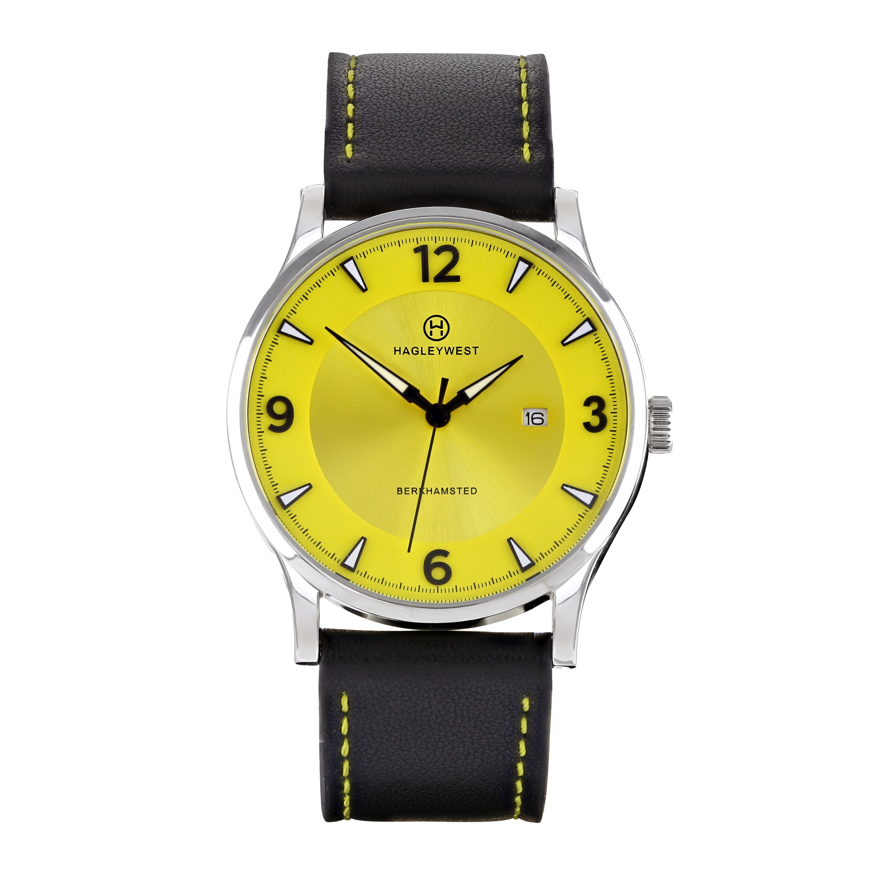 Entrepreneur Creativity | Black & Yellow Leather Watch | Men's Watches | Hagley West