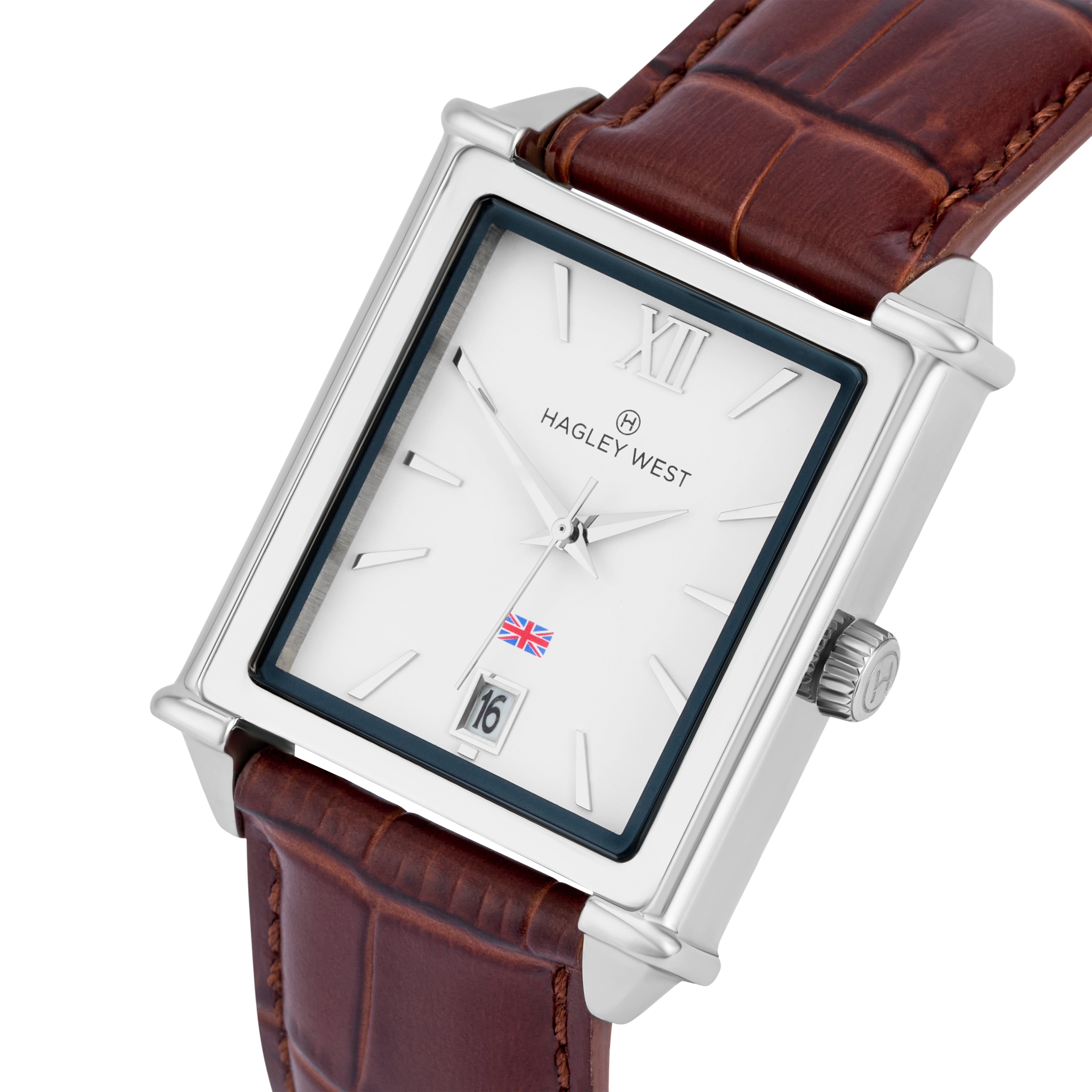 ⑧WHC BRITISH COUNTRY LEATHER Genuine Leather British Retro Knight Men Square Toe Zip Business