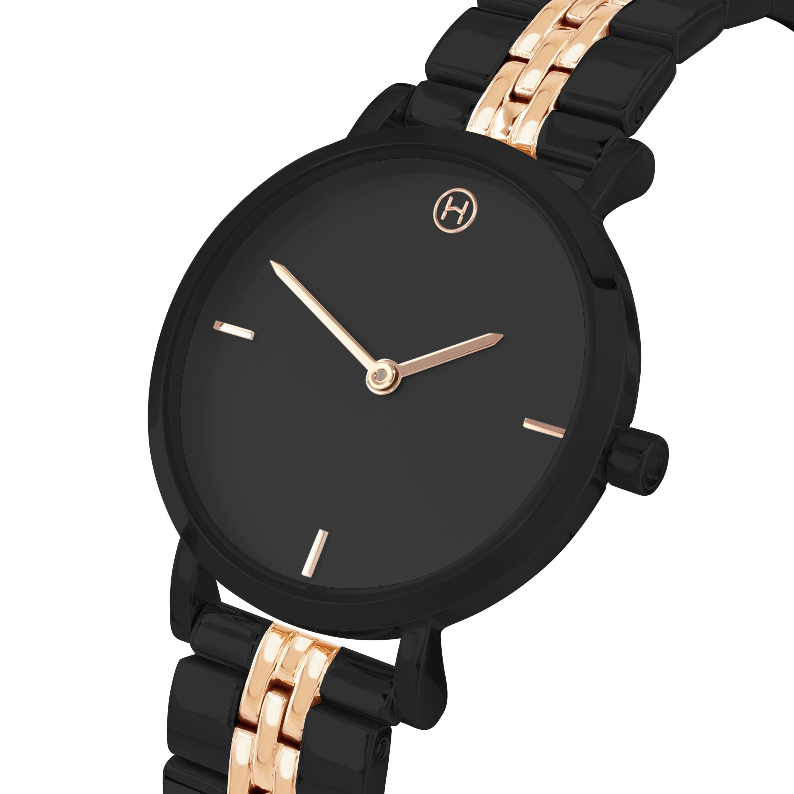 Herts - BUSHEY | Black/Rose Gold Link
