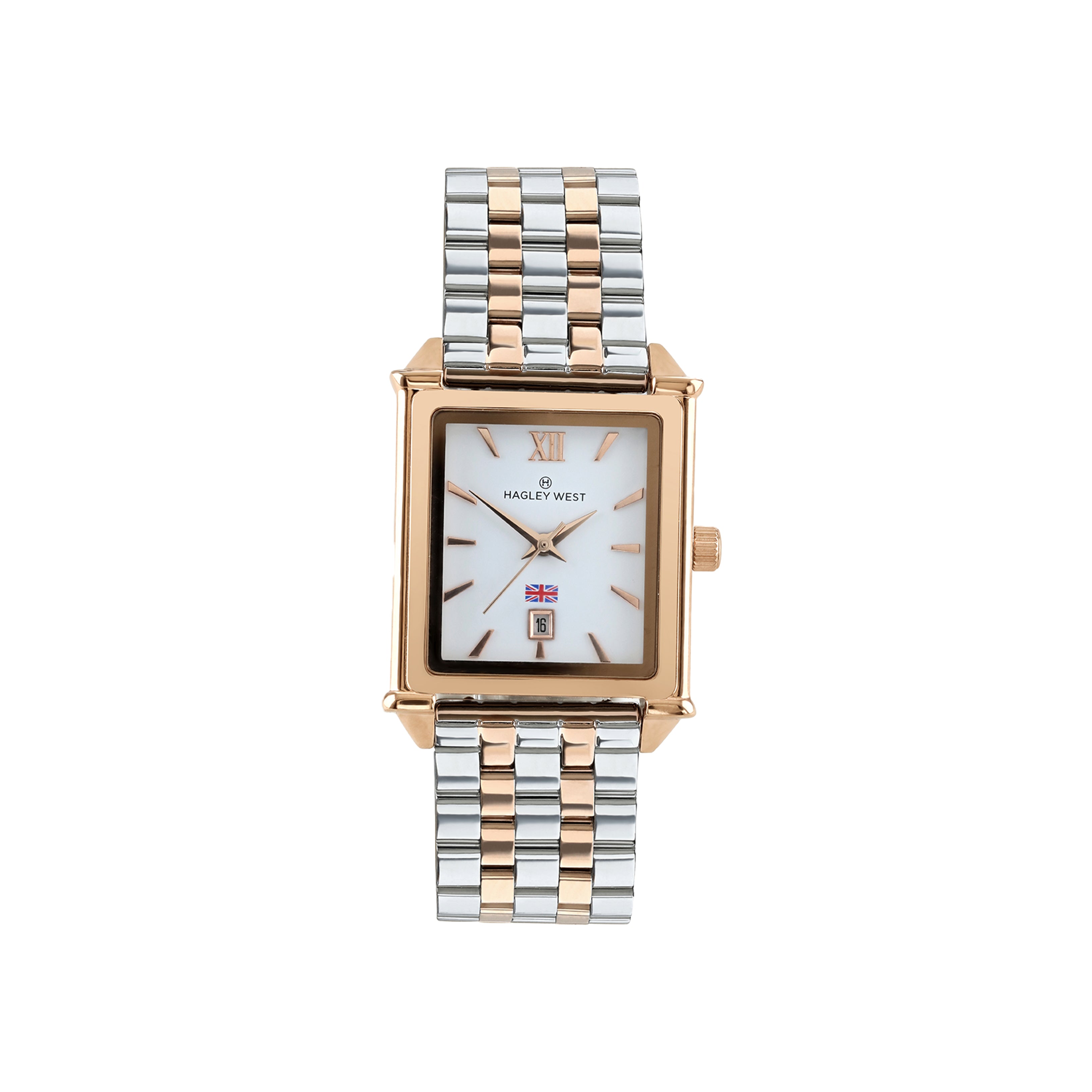 Brit 36 - INVERNESS | White/rose gold and silver link