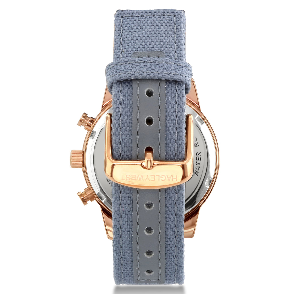 Aviator 38 SHOOTING STAR Gun metal / Rose gold Hagley West Watches