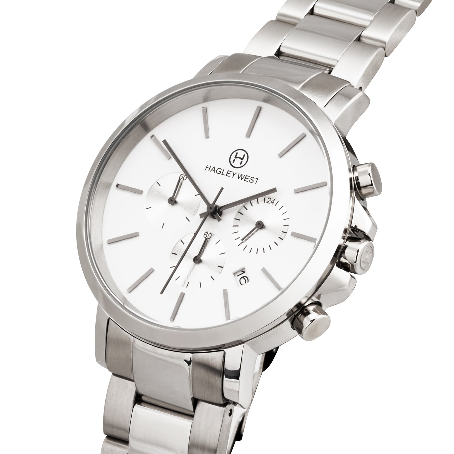 Chrono - HWW100 | White/Silver Link