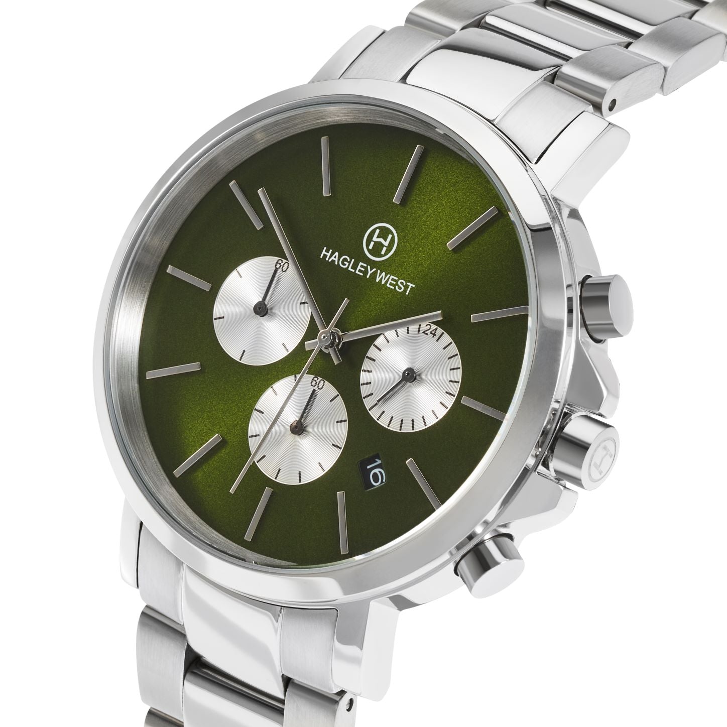 Chrono - HWW109 | Green/Silver Link